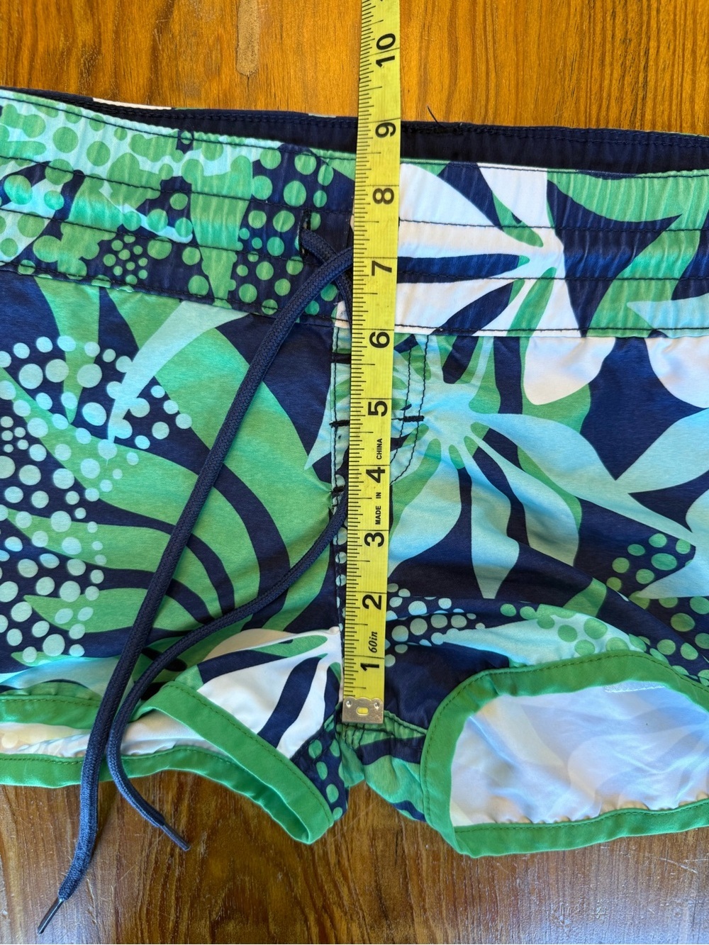 Vintage Y2K O’Neill Tropical Print Low Rise Board Shorts, Blue & Green, Small - Picture 4 of 6
